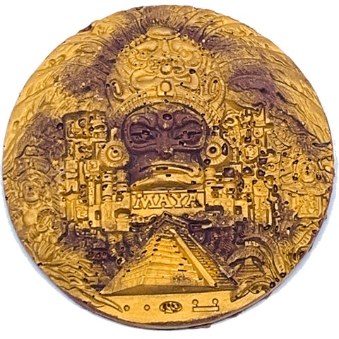 Gold Mayan Head Coin